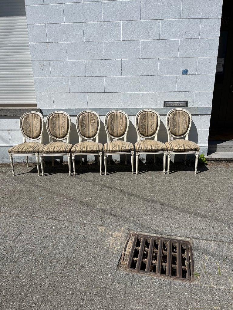 lot de 6 chaises, Enlèvement, Blanc, Tissus, Cinq, Six Chaises ou plus