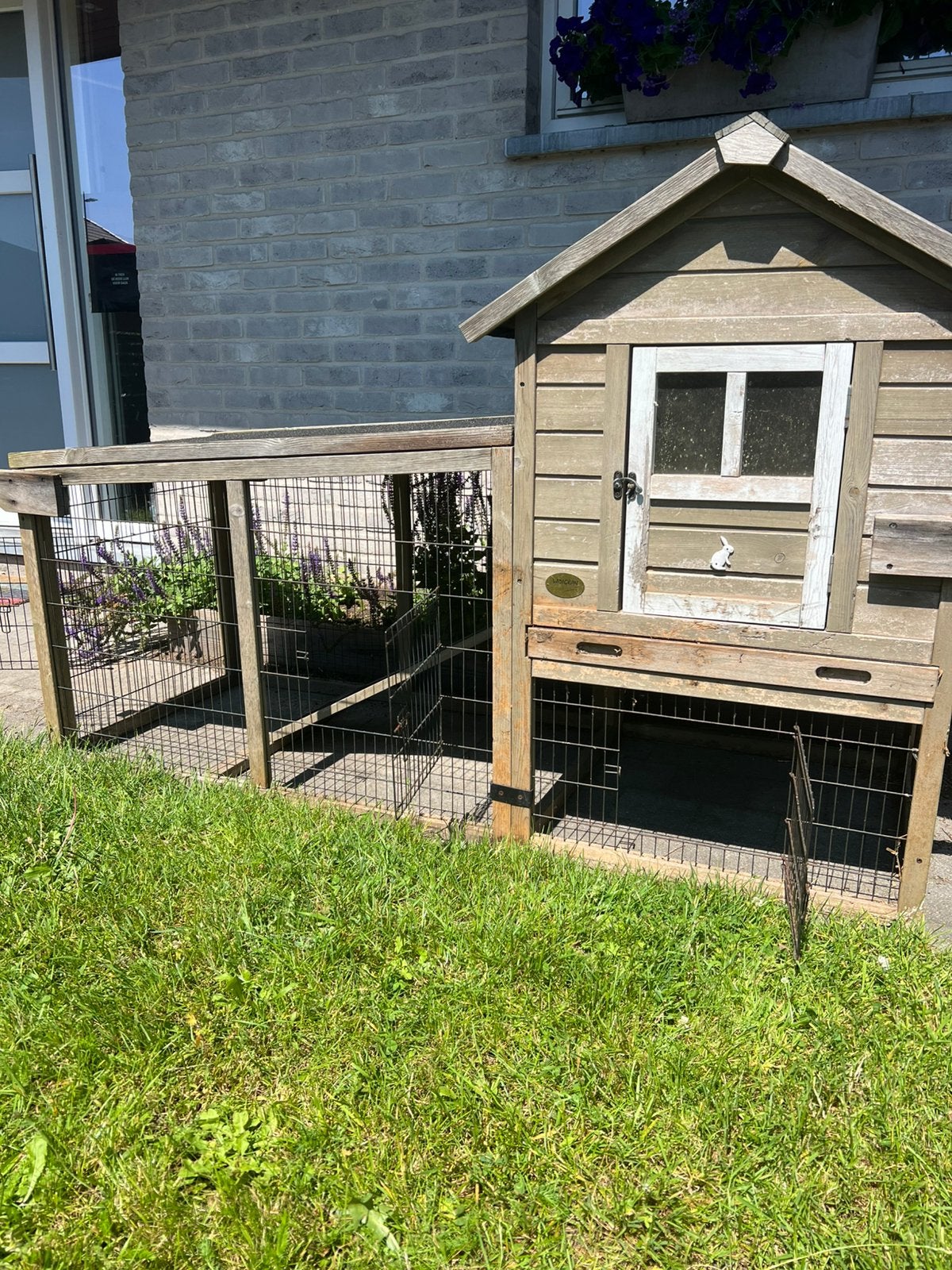 Konijnenhok voor buiten, Dieren en Toebehoren, Ophalen, 90 cm of meer, Konijn, Ren