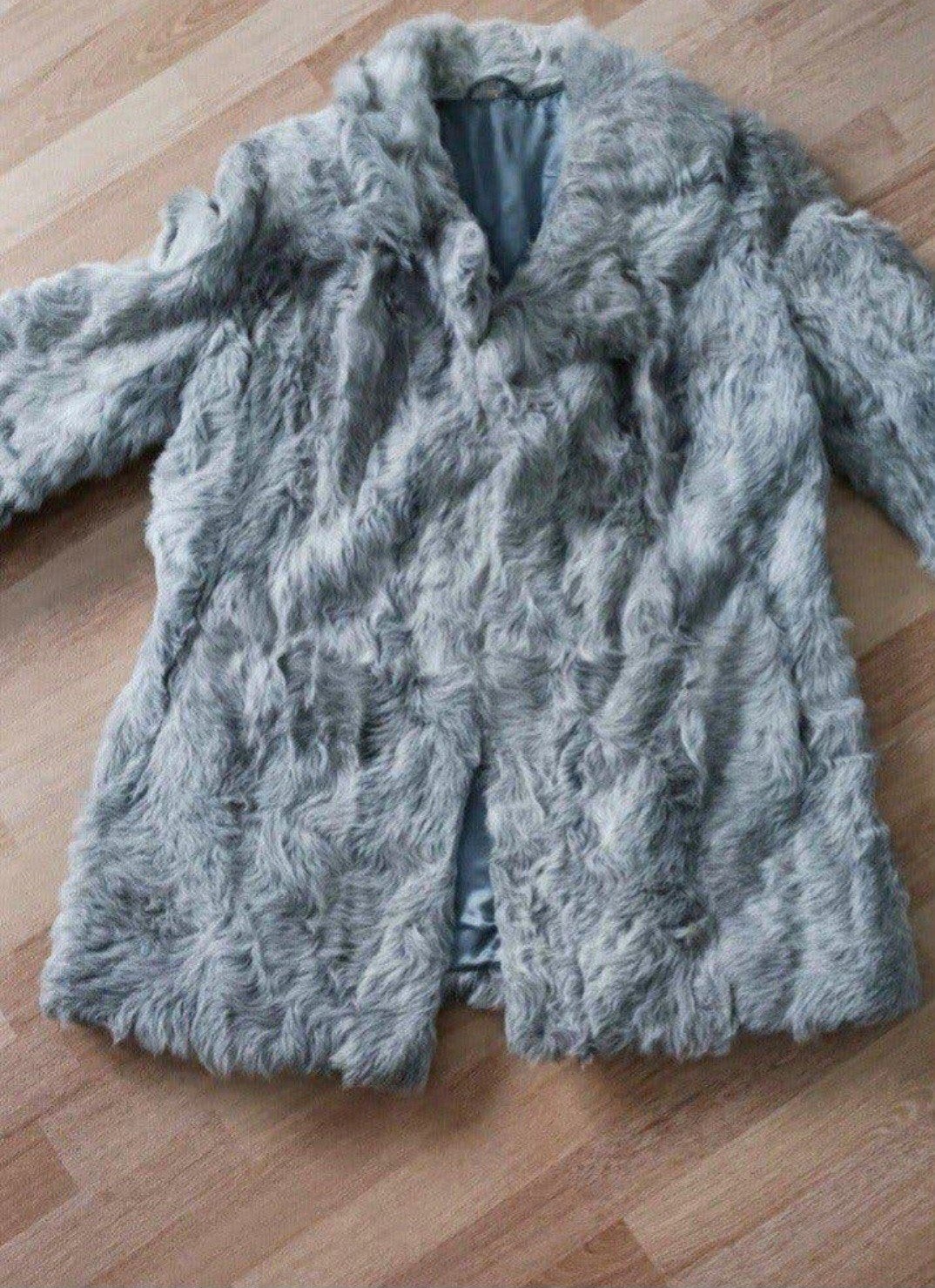 manteau de fourrure, Enlèvement ou Envoi, Comme neuf, Taille 42/44 (L), Gris