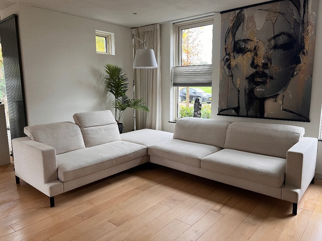 Sofa Ligne Roset Acte 1 modulaire zitbank 307x252cm, Ophalen, Zo goed als nieuw, Stof, Design bank ontwerper Didier Gomez