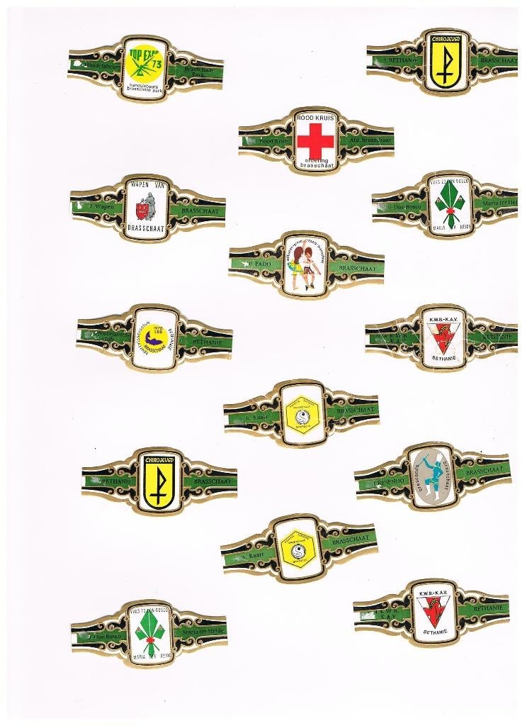 BANDES DE CIGARES VIEIL ANVERS BRASSCHAAT, Envoi, Comme neuf, Bagues de cigare