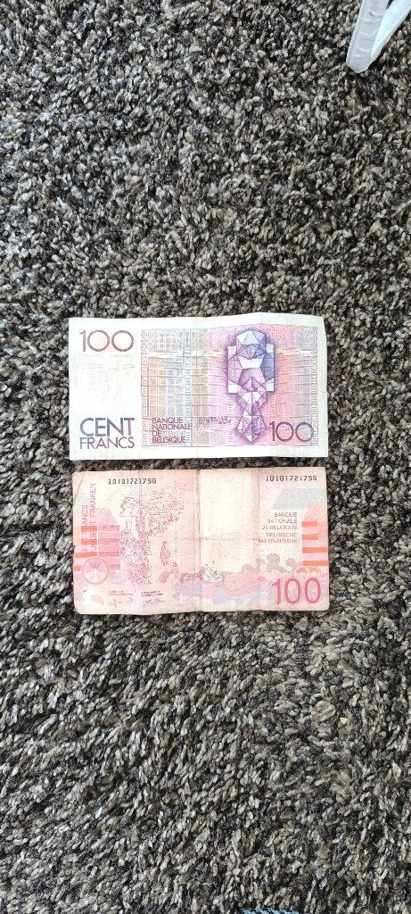 Biljetten van 100 Belgische frank, Ophalen, Los biljet