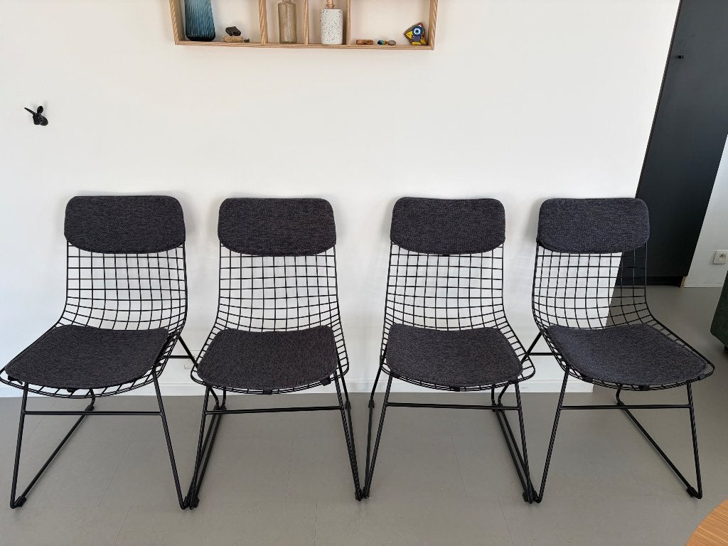 Set 4 stoelen HK Living, Huis en Inrichting, Ophalen, Gebruikt, Zwart, Vier