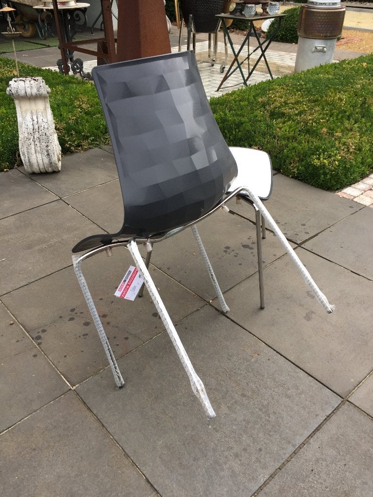 Italiaanse design stapelstoelen / Scab - Zebra / Als nieuw !, Ophalen, Kunststof, Wit, Zo goed als nieuw