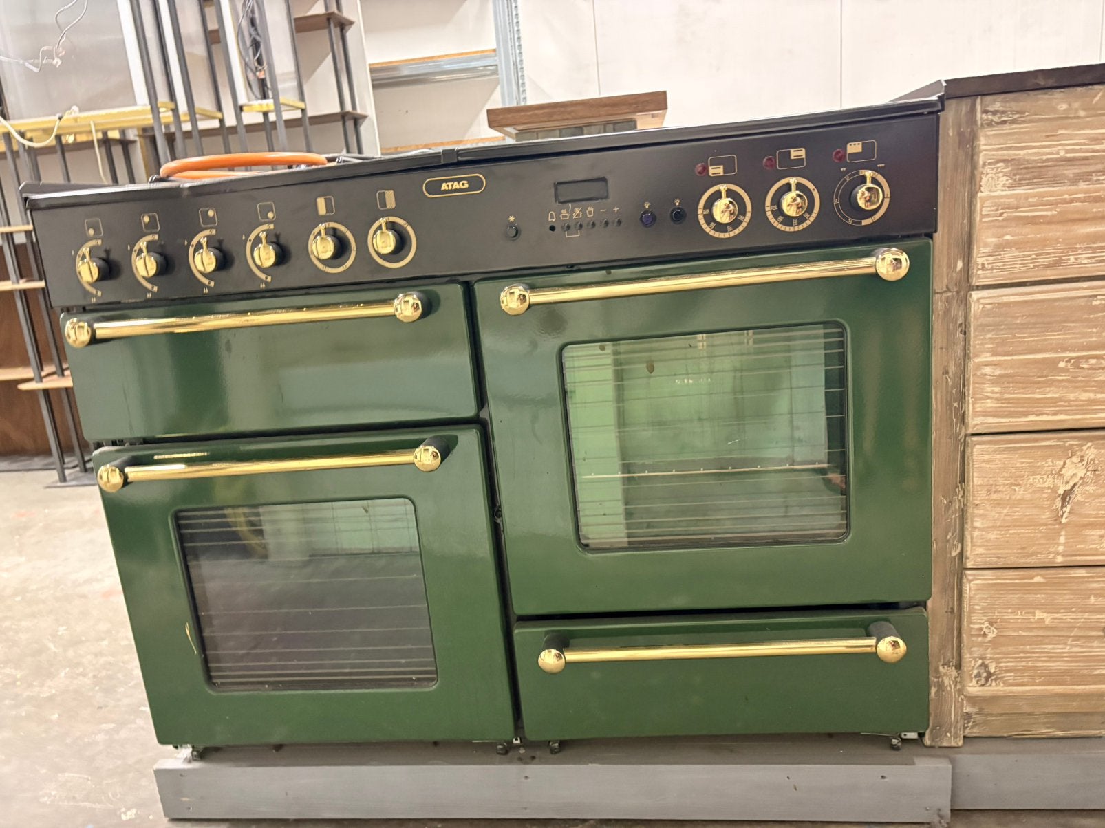 ATAG fornuis - donkergroen, Electroménager, Gaz, 85 à 90 cm, 4 zones de cuisson, Comme neuf