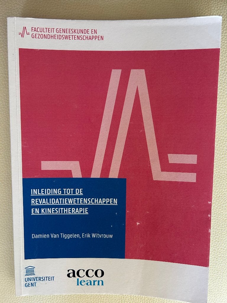 Inleiding tot de Revalidatiewetenschappen en kinesitherapie, Livres, Enlèvement ou Envoi, Comme neuf, Enseignement supérieur, Damien Van Tiggelen, Erik Witvrouw