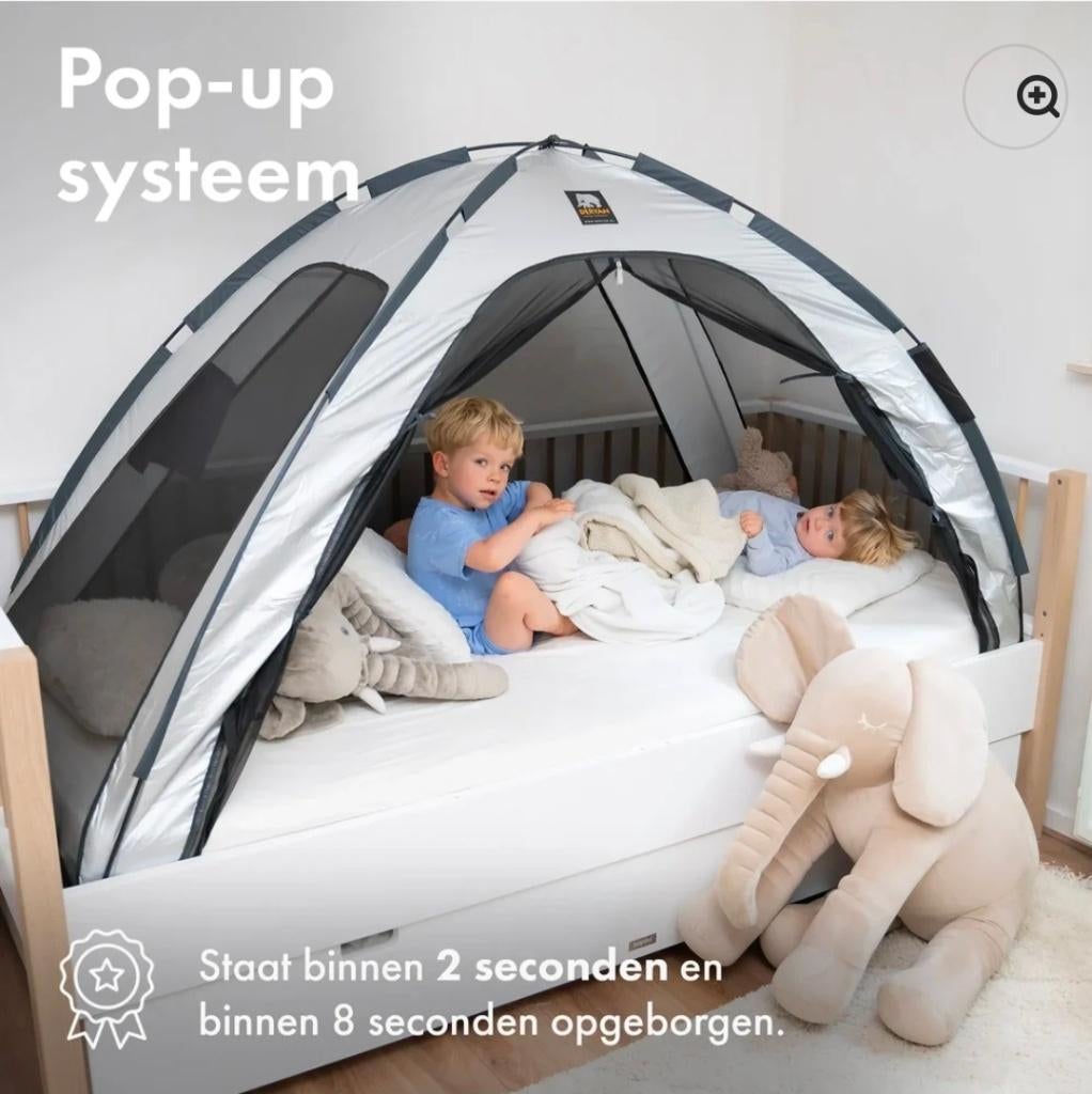 Deryan Bedtent blauw, Ophalen, Zo goed als nieuw, 180 cm of meer, 85 tot 100 cm