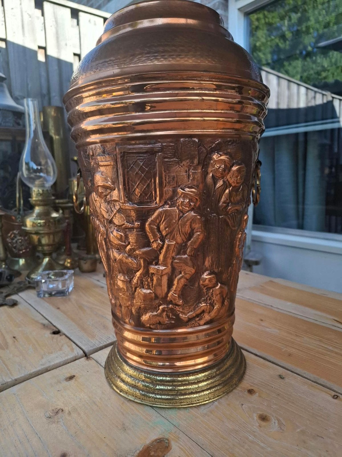 porte-parapluies en bronze antique, Maison & Meubles, Enlèvement ou Envoi