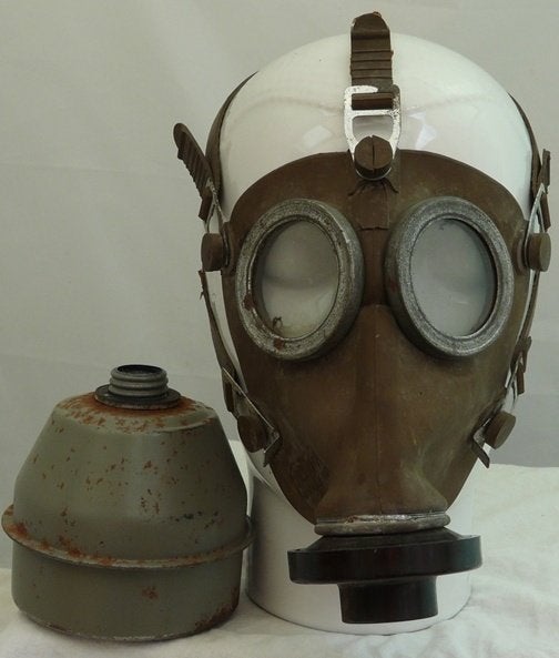 Gasmasker, België / Belgisch, type L.702, maat: 0, 1939.(6), Verzamelen, Ophalen of Verzenden, Overige soorten, Overige typen