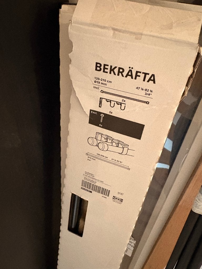 Tringles rideaux IKEA, Maison & Meubles, Neuf, Double rideau, Métal, Enlèvement