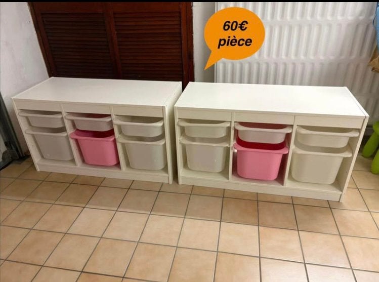Meuble troffast  ikea avec casiers 60€ piece, Jardin & Terrasse, Enlèvement, Comme neuf
