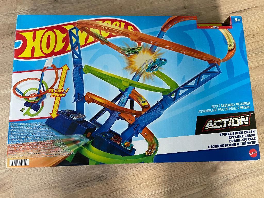 Te koop: Hot Wheels racebaan Spiral Speed Crash, Racebaan, Ophalen of Verzenden, Zo goed als nieuw, Hot Wheels