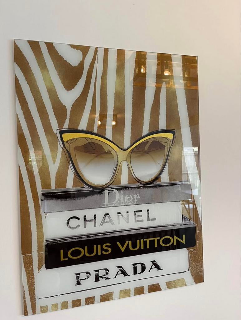 Cadre en verre dior channel prada louis vuitton, Maison & Meubles, Enlèvement, Comme neuf