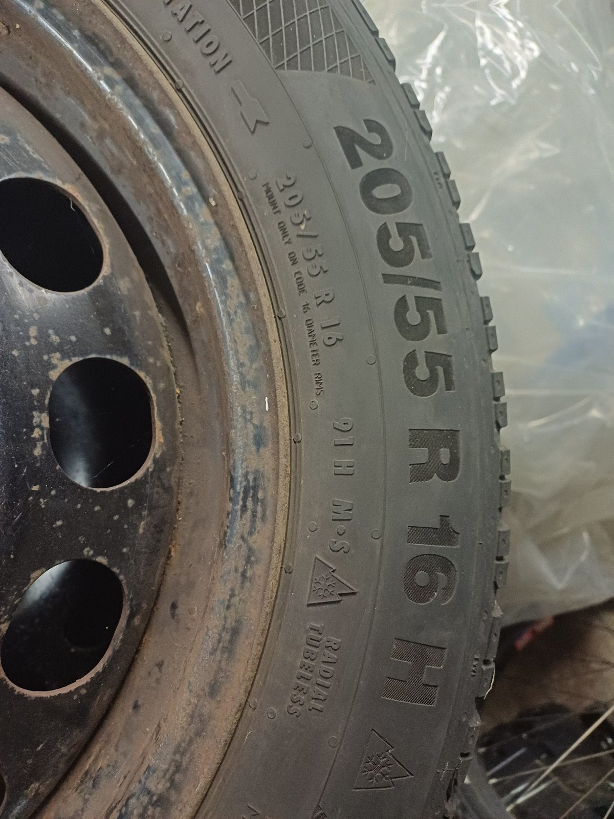 205/55 R 16  winterbanden, Ophalen, Gebruikt, 16 inch, Banden en Velgen