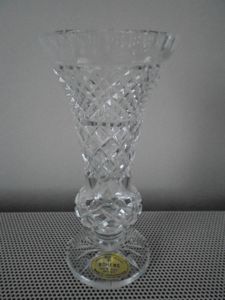 Vaas kristal 18.5cm (Boheemse), Antiek en Kunst, Ophalen of Verzenden