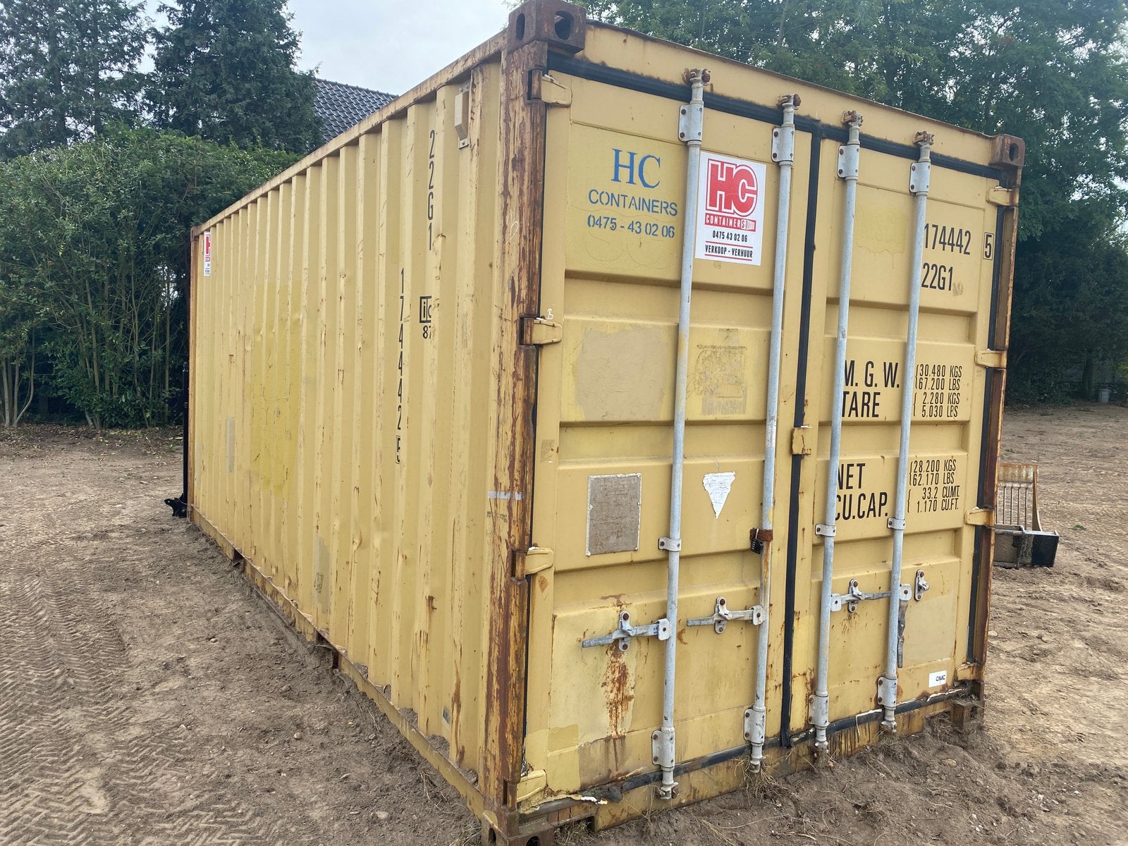 Stevige Zeecontainer geisoleerd 20ft 6m x2.5m x2,6m, Ophalen