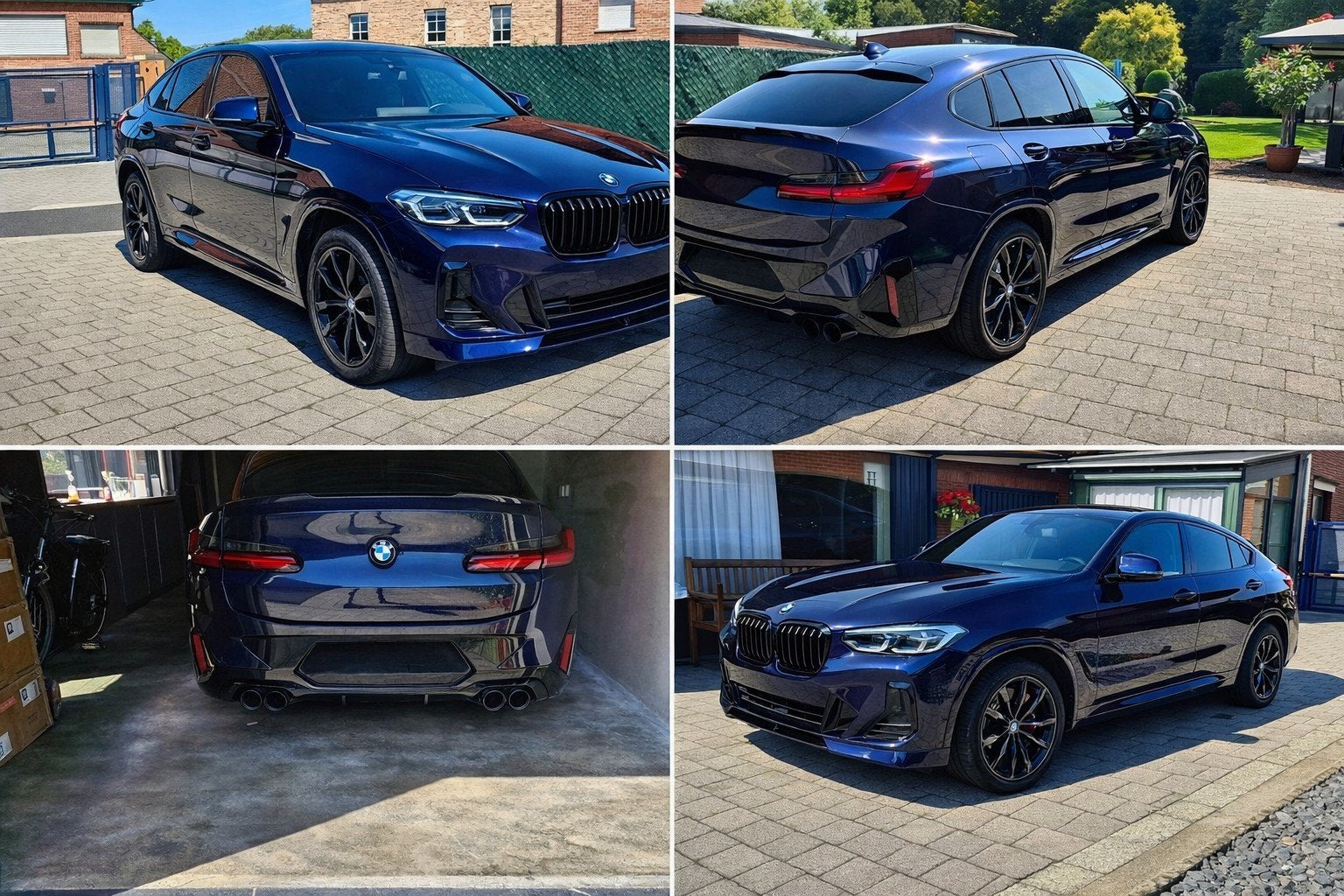 BMW X4 3.0i Xdrive 2023, Auto's, Automaat, Dealer onderhouden, Blauw, Leder