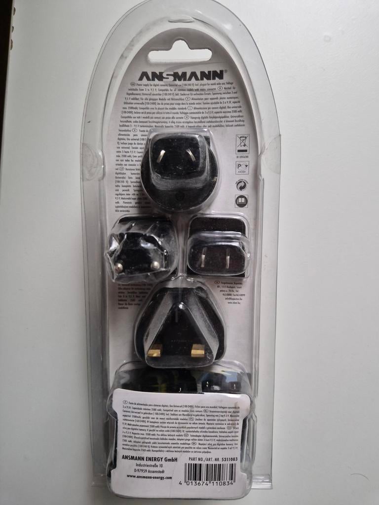 Ansmann ACS-CAM 1 voeding nieuw universeel voor camera’s enz, Ophalen