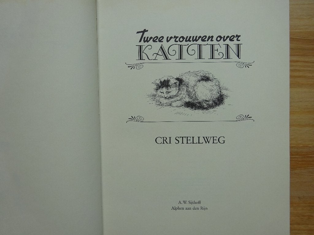 Henriette Ronner en Cri Stellweg, Katten, 1981, Peinture et dessin, Enlèvement ou Envoi, Cri Stellweg, Comme neuf
