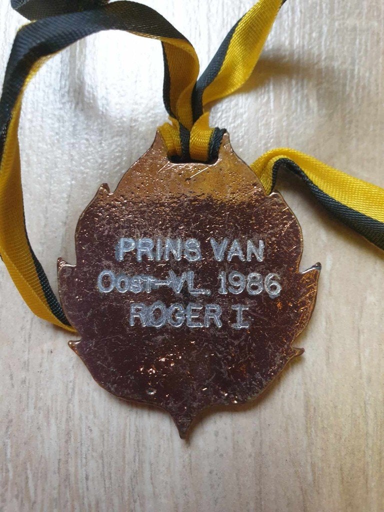 Carnaval medaille Roger I prins van Oost-vl 1986, Ophalen of Verzenden