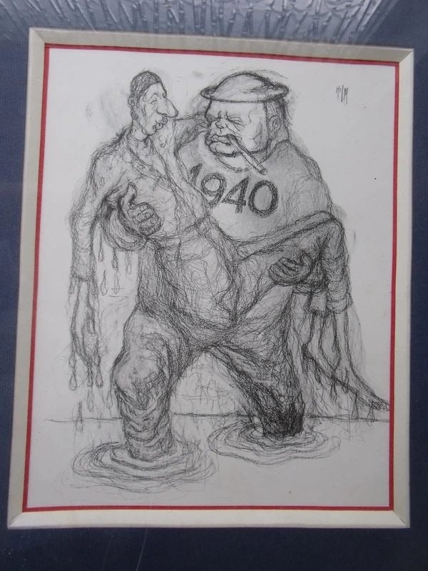 Churchill general de Gaulle 1940, Antiquités & Art, Enlèvement