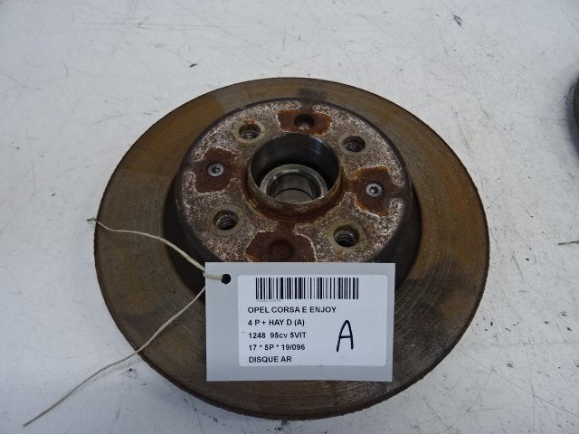 FREIN DISQUE ARRIÈRE Opel Corsa E (01-2014/06-2019), Opel, Opel Automobile GmbH, Utilisé, Kontakt-opel@opel.com