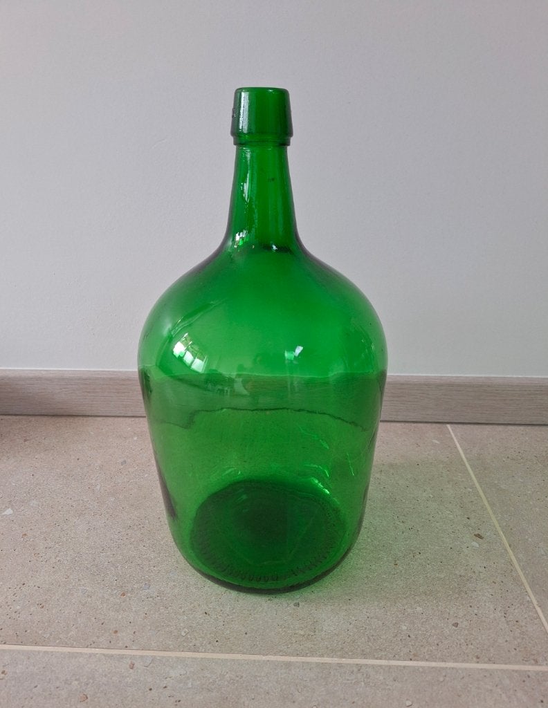 Groene glazen kruik van 5 liter, Ophalen, Zo goed als nieuw, Groen, Glas