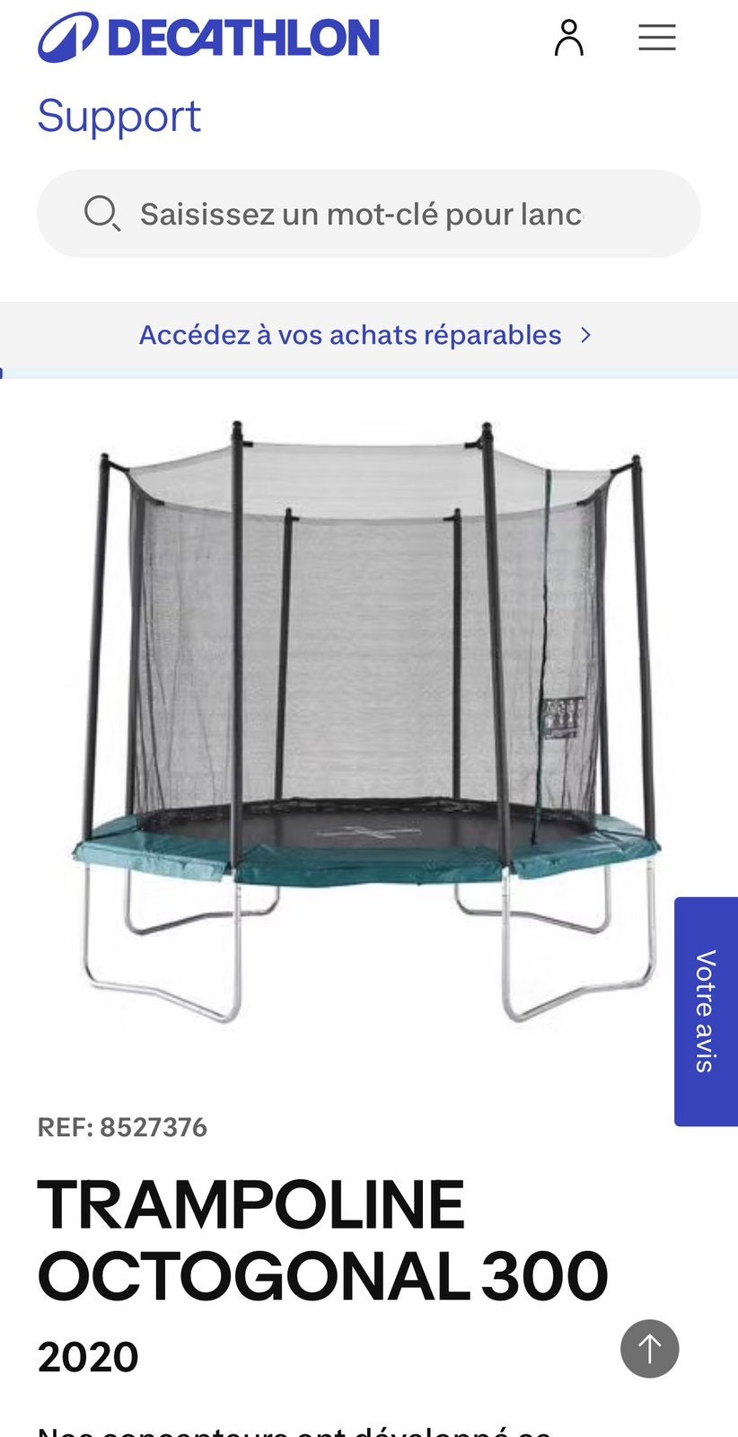 TRAMPOLINE OCTOGONAL 300, Enfants & Bébés, Enlèvement, Utilisé