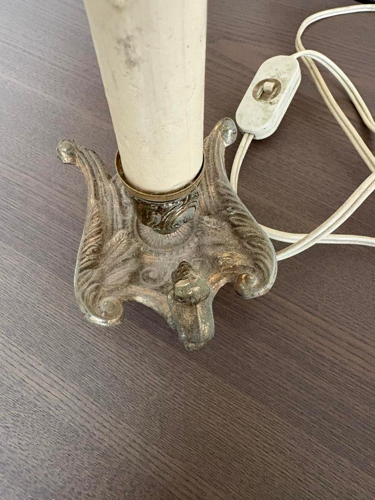 Massieve kandelaar met electriciteit, Huis en Inrichting, Lampen | Wandlampen, Ophalen of Verzenden, Gebruikt, Metaal