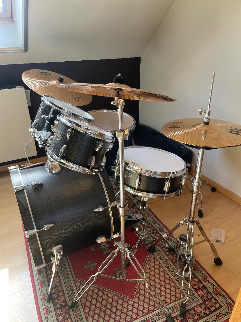 drumstel Tama imperial star black oak wrap 5 delig, Musique & Instruments, Batteries & Percussions, Enlèvement, Comme neuf, Tama
