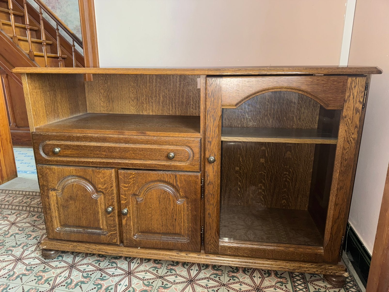 Meuble television, Brocante, Enlèvement, Utilisé, Bois