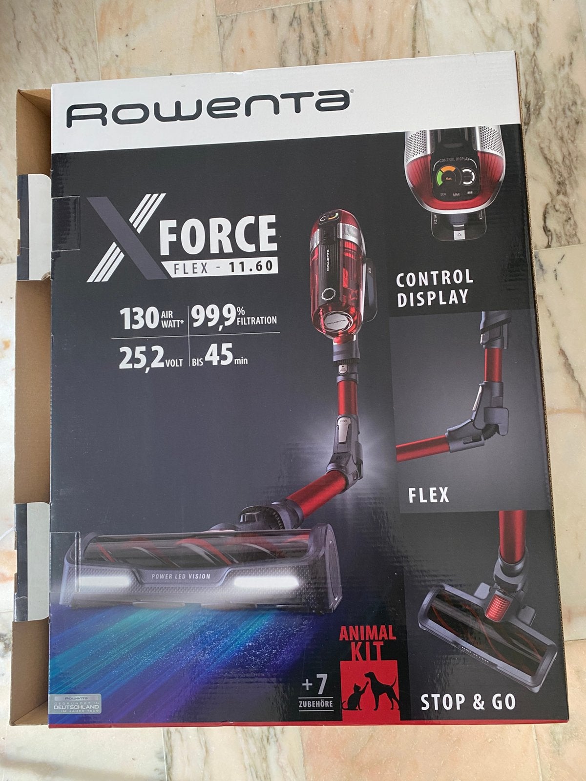 Rowenta X‑Force Flex steelstofzuiger, Zo goed als nieuw, Draadloos, Reservoir, Ophalen