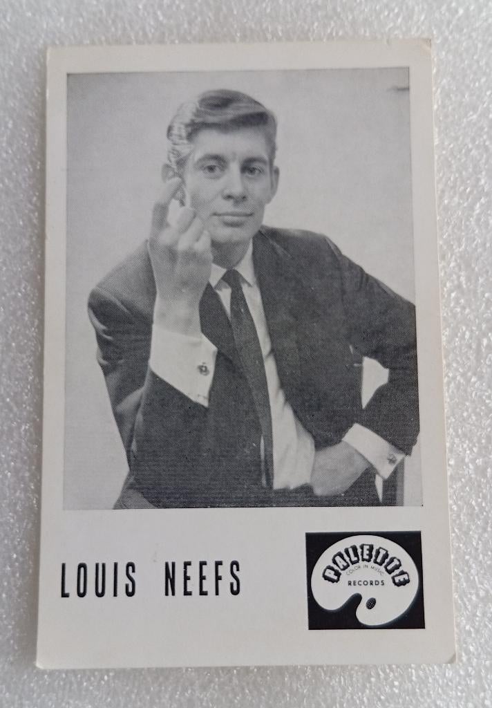 retro promotiekaart Louis Neefs en andere, Ophalen of Verzenden, Foto of Kaart