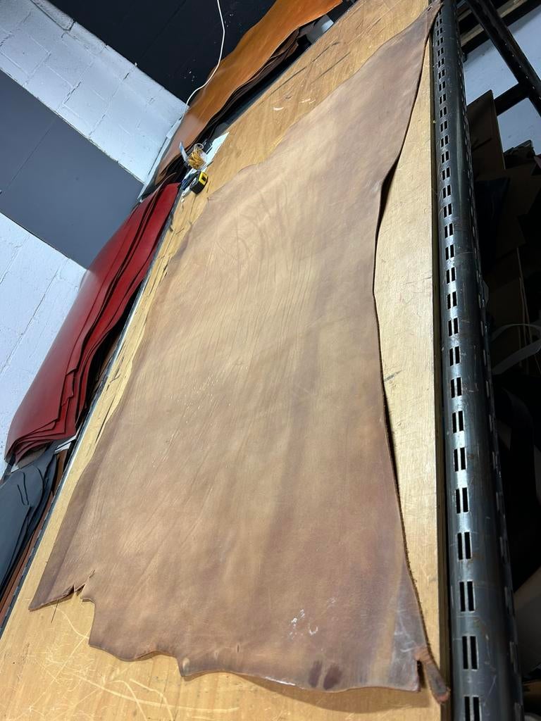 Lichtbruin patina-vintage hele tuigleer 17, Ophalen of Verzenden, Zo goed als nieuw