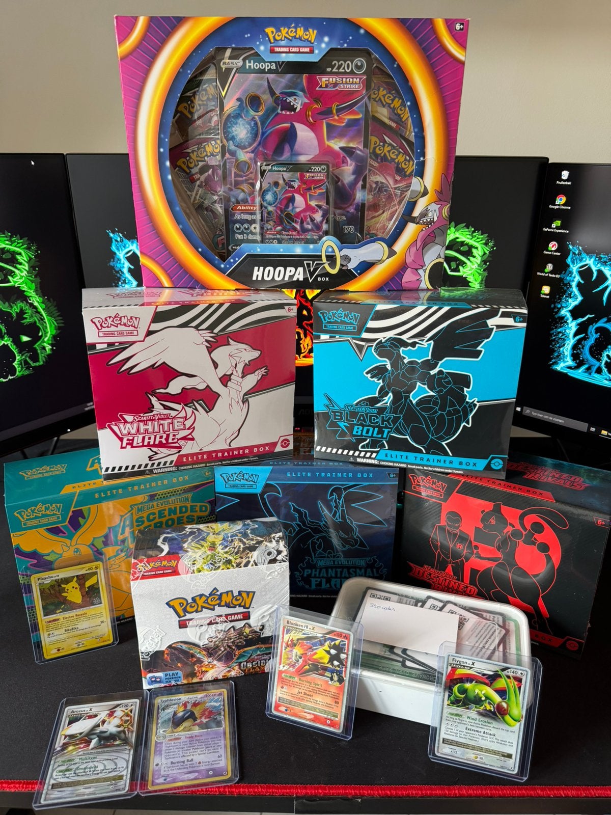 Groot lot Pokémon sealed + enkele kaarten: zie beschrijving!, Ophalen of Verzenden, Zo goed als nieuw, Boosterbox