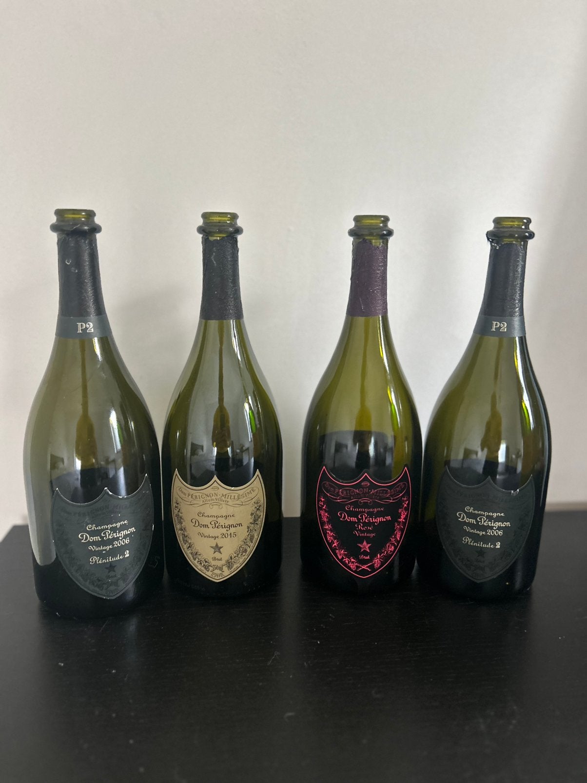4 lege flessen Dom Pérignon 0,75, Enlèvement, Comme neuf
