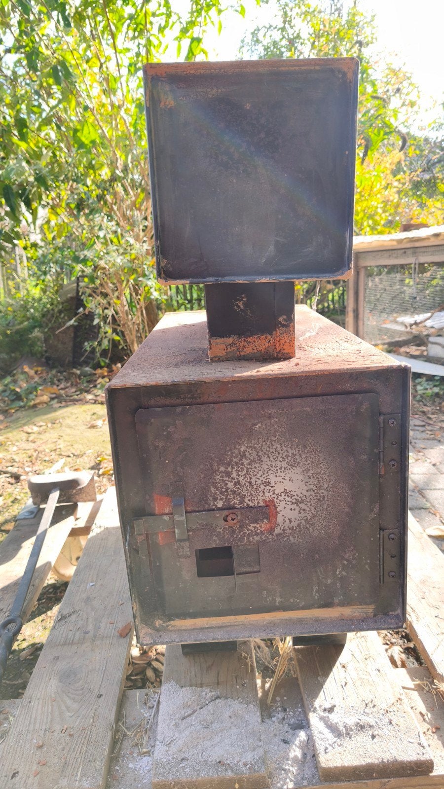 Houtkachel 125mm schouw, Ophalen, Houtkachel