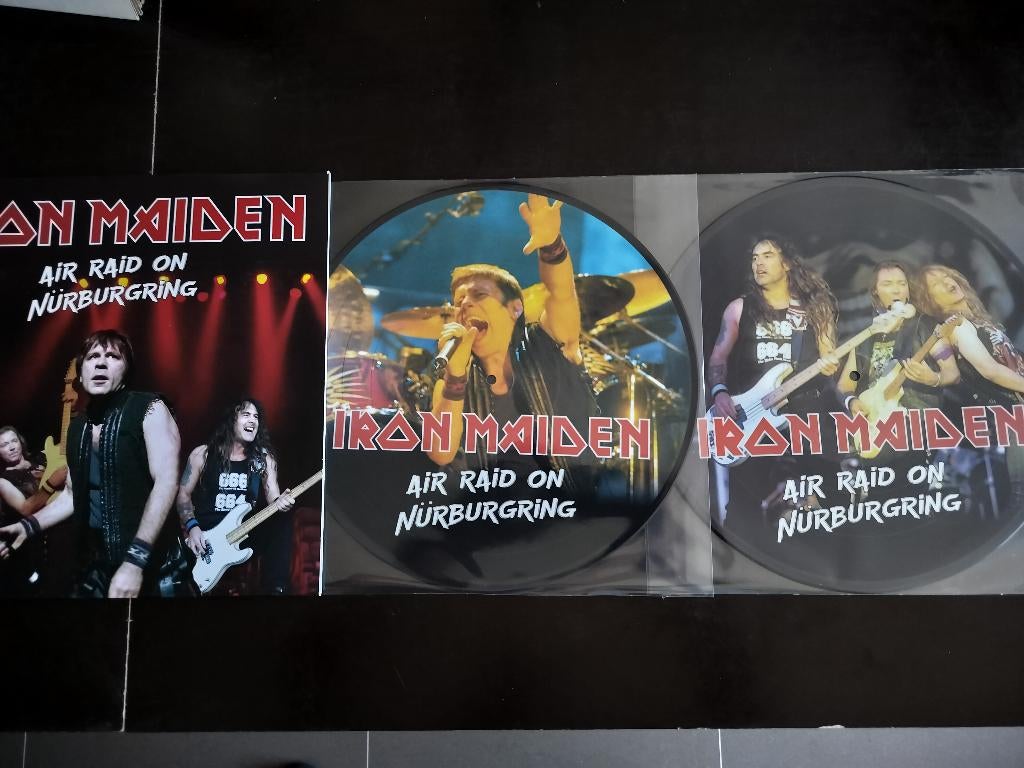 IRON MAIDEN - AIR RAID ON NURBURGRING - 2 lp PICTURE disk, Picture disc, Ophalen of Verzenden