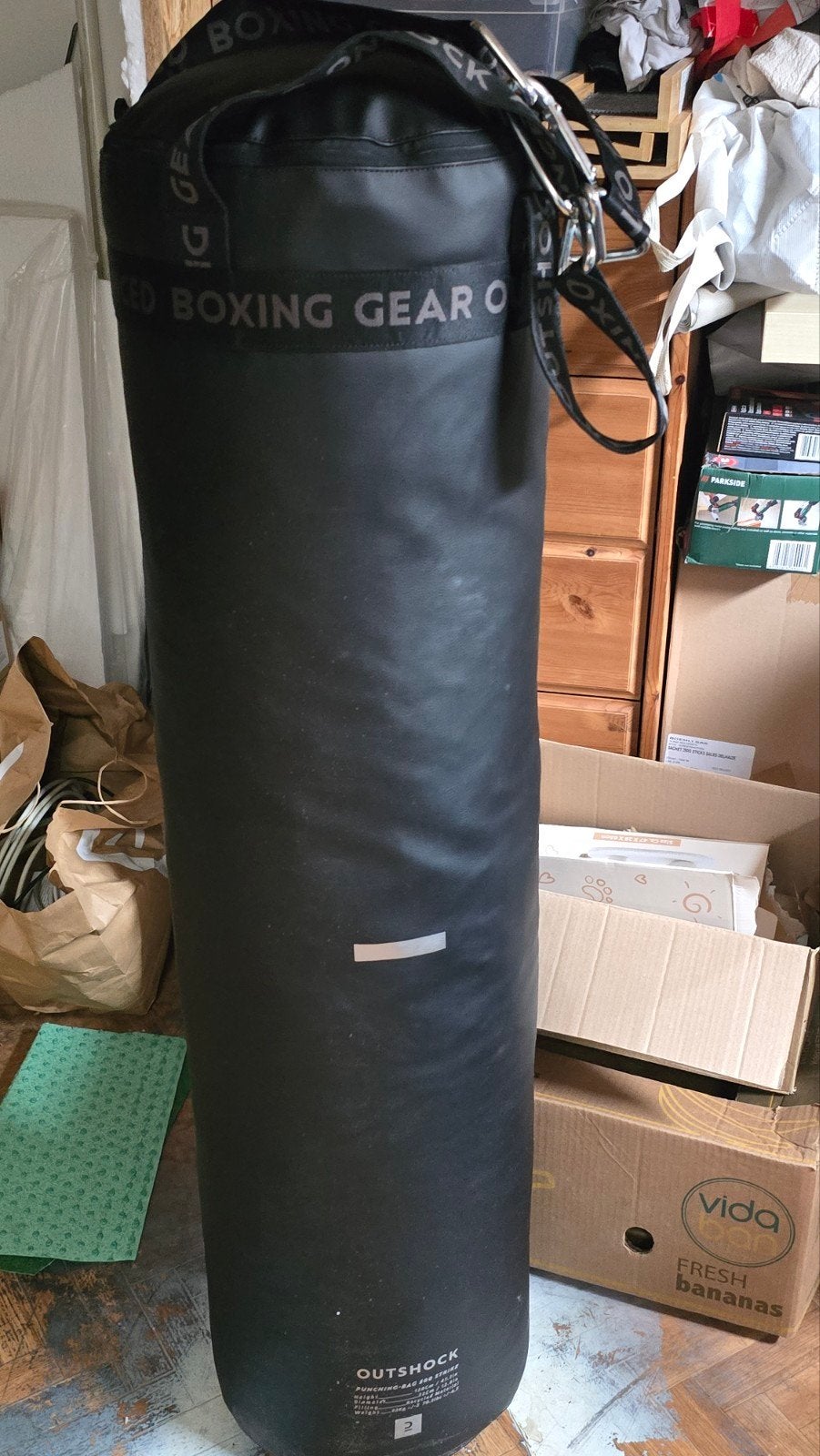 bokszak Decathlon Outshock 500 Strike, Sport en Fitness, Ophalen, Zo goed als nieuw, Bokszak