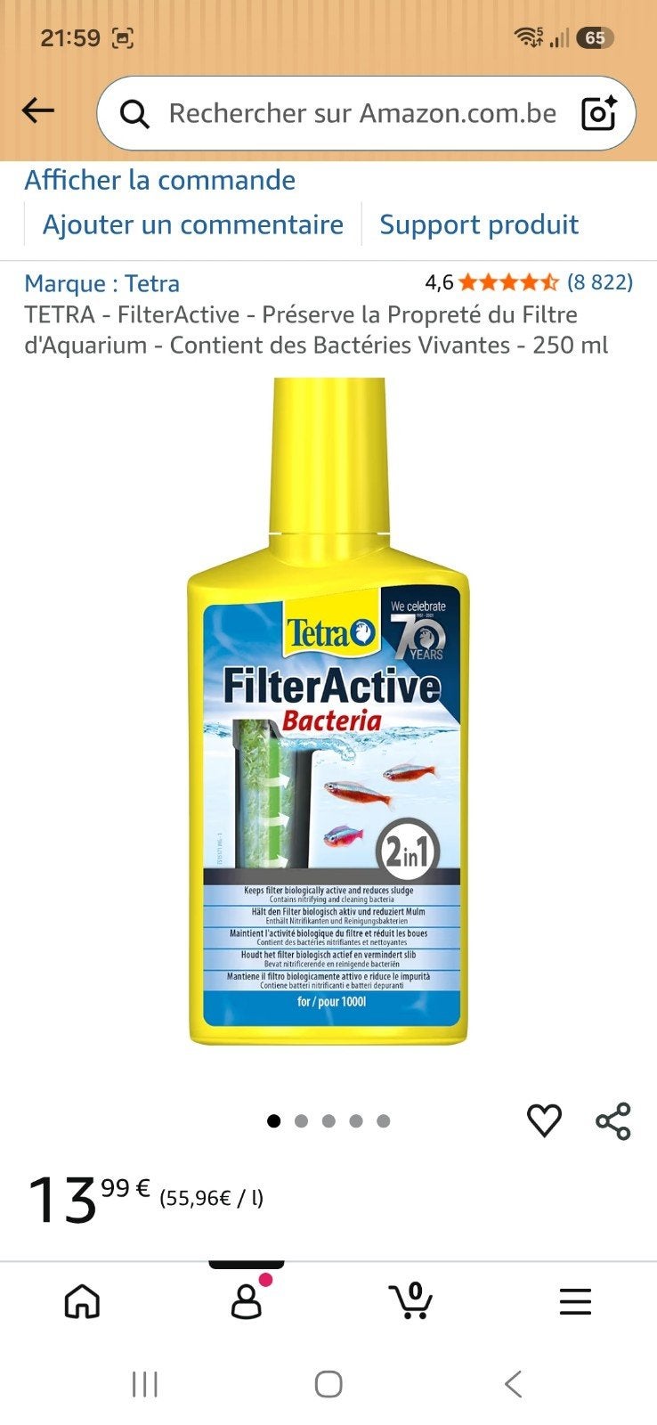 tetra filteractive 250 ml nieuwe prijs 10 euro per stuk, Ophalen, Tetra