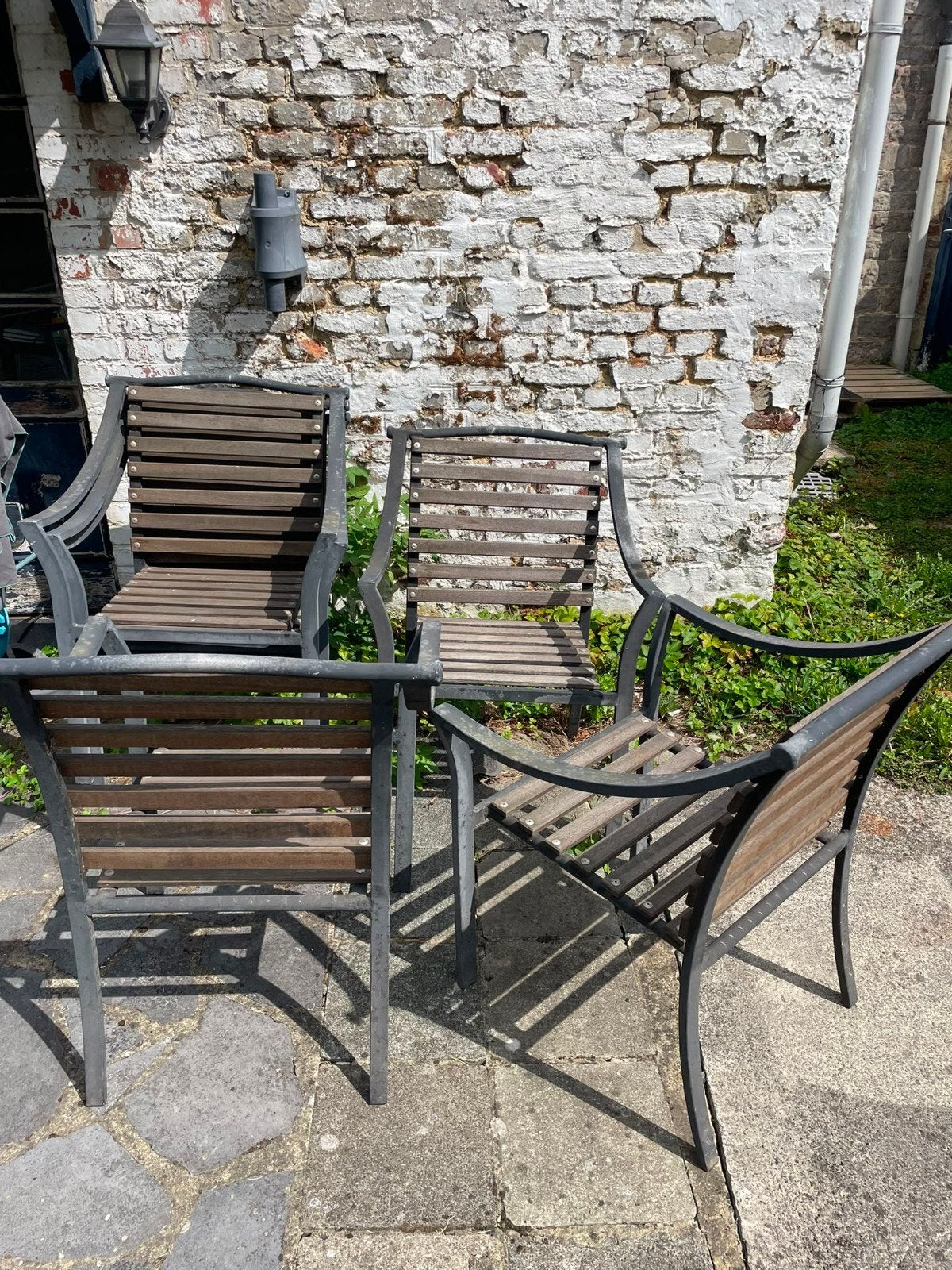 Set van 6 tuinstoelen, Ophalen, Gebruikt, Hout