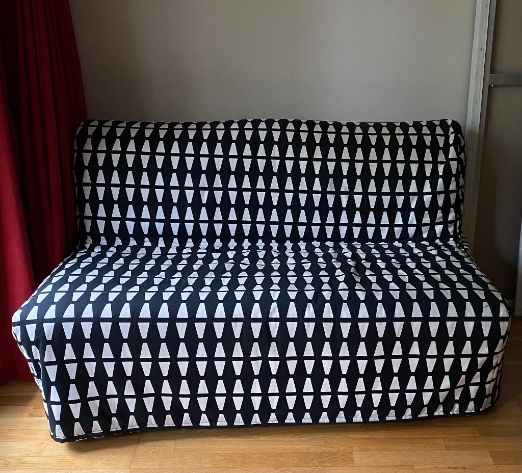 Canapé convertible IKEA, Ophalen, Gebruikt, Tweepersoons, 75 tot 100 cm
