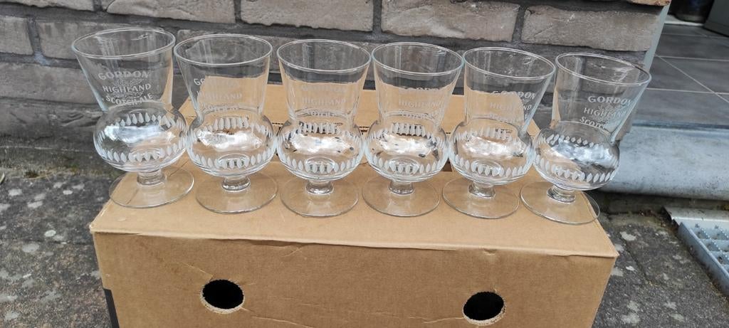 6 Gordon Highland Scotch Ale bierglazen,33 CL , in perfecte, Verzamelen, Ophalen of Verzenden