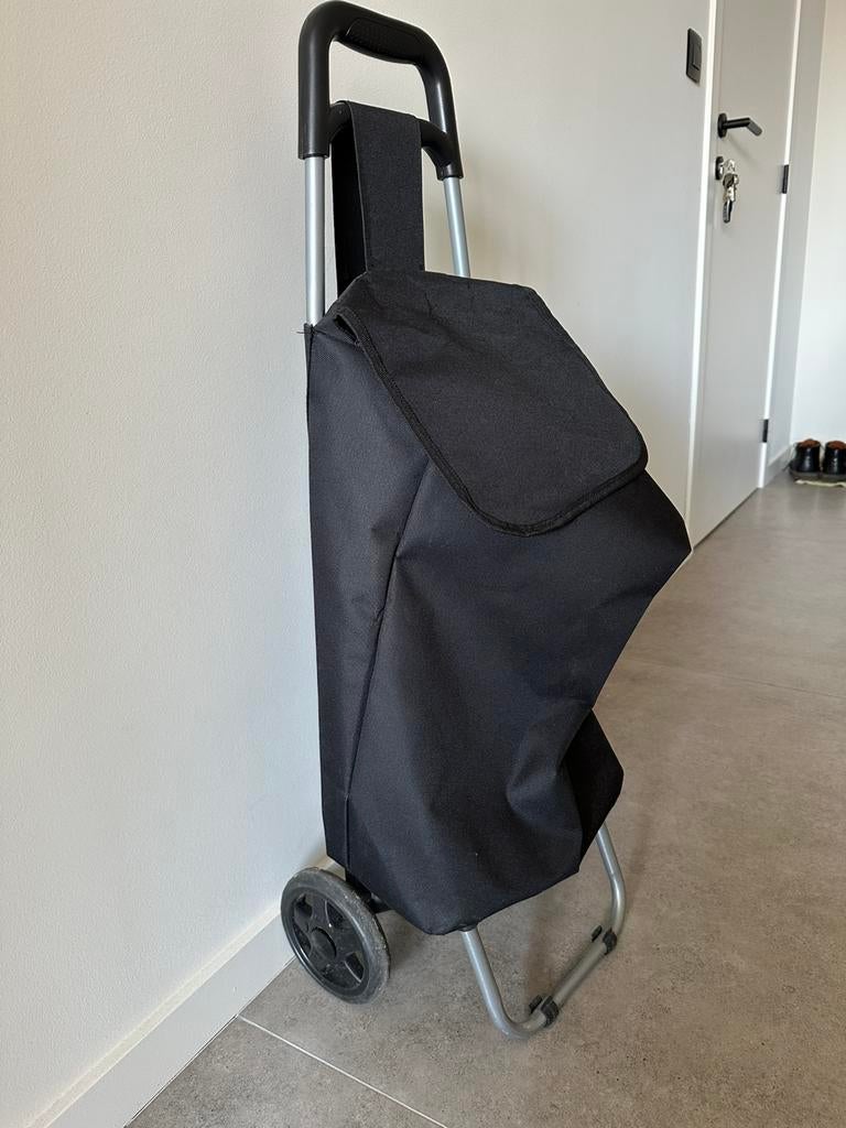 Handige boodschappentrolley, 30 cm of meer, Gebruikt, Zwart, 80 cm of meer