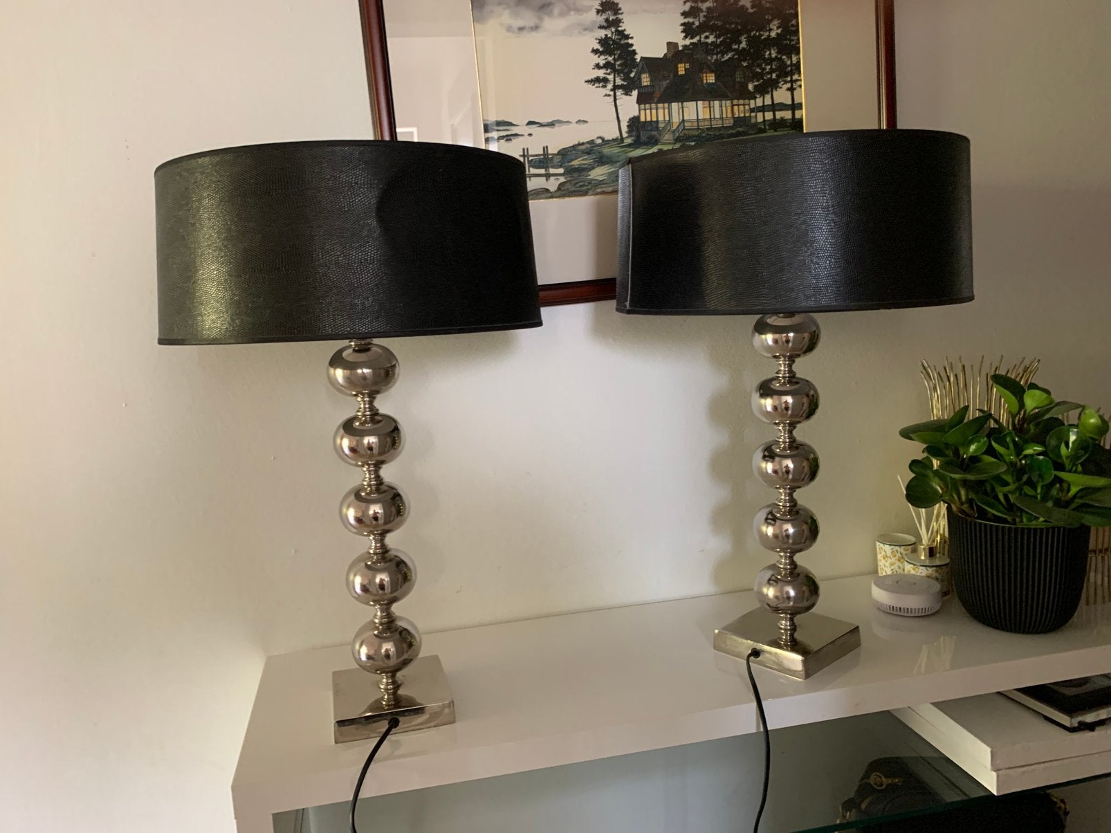 Ensemble lampes de chevet et suspension, Maison & Meubles, Lampes | Abat-jour, Enlèvement, Comme neuf, Noir, Suspension