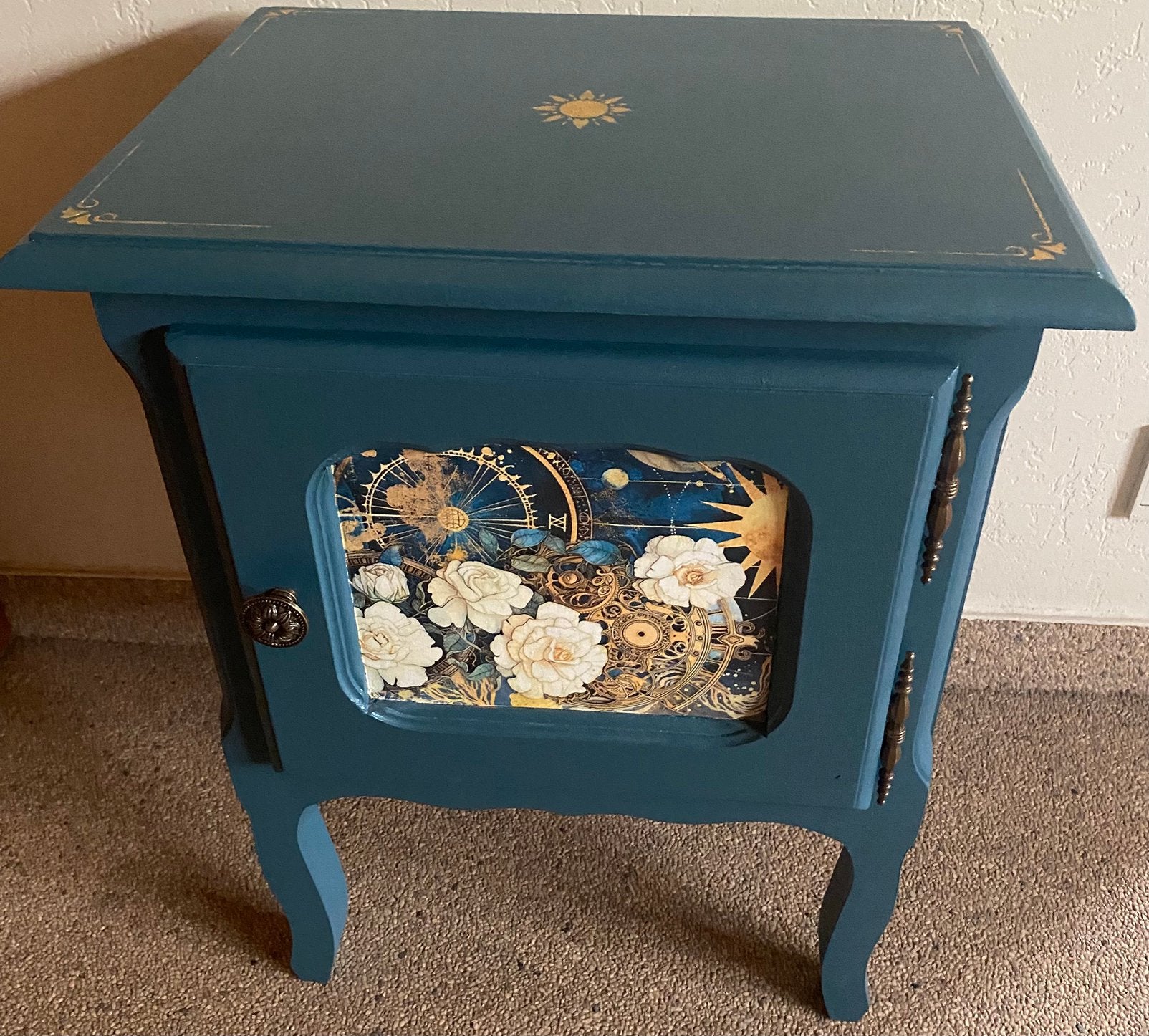 Mooi gerestyled nachtkastje, Maison & Meubles, Chambre à coucher | Tables de chevet, Enlèvement, Comme neuf