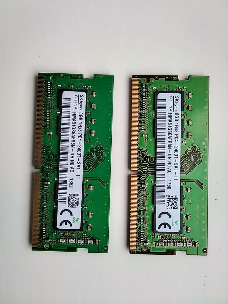 8GB RAM DDR4 SODIMM : 2 x SK hynix - 1 x Kingston, Computers en Software, DDR4, 8 GB, Ophalen of Verzenden, Zo goed als nieuw