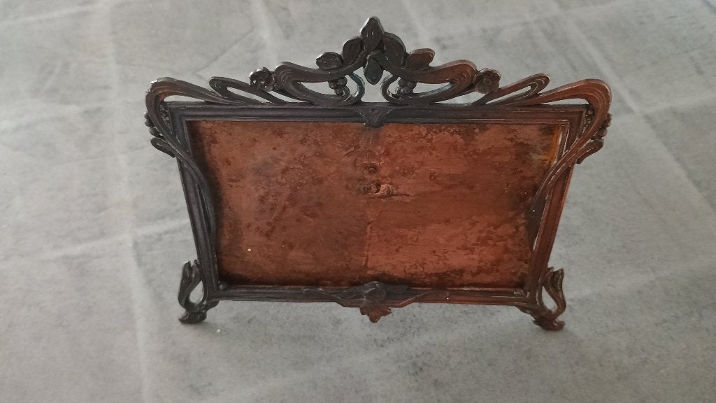 Cadre photo Art Nouveau 1900, Antiek en Kunst, Ophalen, Koper