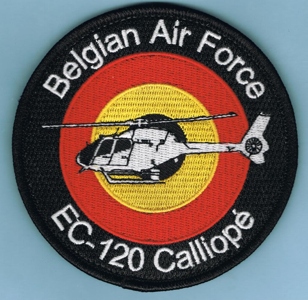 Belgian Air Force EC)120 Calliopé patch  ( B31 ), Ophalen of Verzenden, Luchtmacht, Embleem of Badge