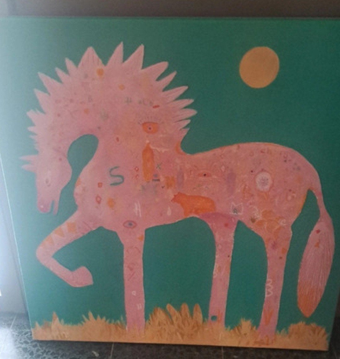 Origineel Schilderij Aribiglari, Antiek en Kunst, Kunst | Schilderijen | Modern, Ophalen of Verzenden, Gesigneerd, Figuren